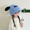 thumbnail image 3 of Gorro de invierno para niños, gorro de felpa de punto con dibujos animados para niños y niñas, cálido, resistente al frío, con lindas orejeras, 3 of 6