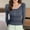 #237-Navy, variant on 3 Pack Long Sleeve Crop Tops For Women Basic Shirt Slim Fit Layer Undershirts Fall Spring Going Out Tops