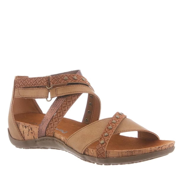 Sandalia BEARPAW Julianna II de piel sintética color canela para mujer