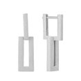 thumbnail image 1 of HONEYRAIN Collection S925 Silver Sterling Earring Female's Designer Double Square Hoop Earrings 1 Pair, 1 of 9