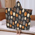 thumbnail image 5 of Halloween Patterned Pumpkins Hooded Bath Towel，60"x35" for Ages 3 To 12 Kids, Quick Dry Lightweight Soft Microfiber Hood Beach Towel Cover Up for Kids, 5 of 7