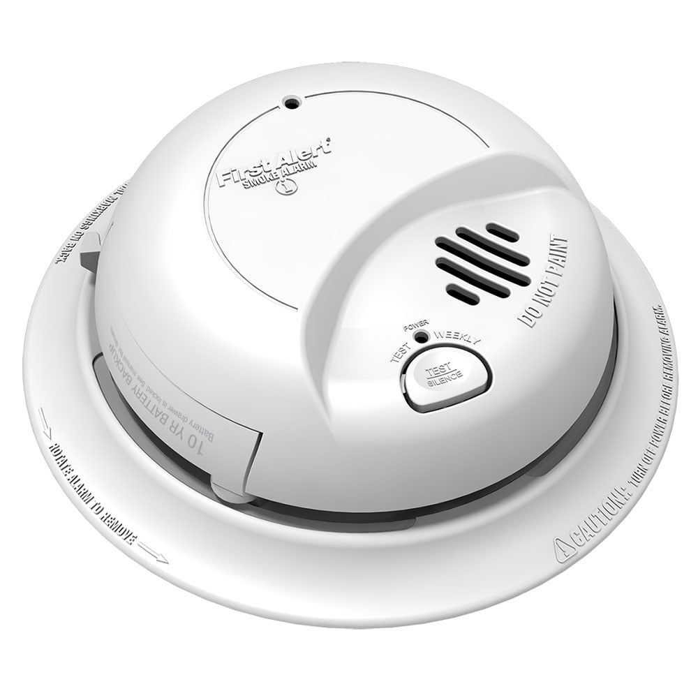 First Alert BRK Brands Hardwired Ionization Smoke Alarm with 10-Year Sealed Battery, 9120LBL
