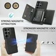 thumbnail image 2 of Designed for Samsung Galaxy S24+ Wallet Case,2-in-1 Magnetic Detachable Card Holder,Compatible with Mag-safe,With Kickstand,PU Leather Anti-Scratch Shockproof Rugged Phone Case,Black, 2 of 10