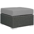 thumbnail image 4 of Modway Sojourn Outdoor Patio Sunbrella® Ottoman in Canvas Gray, 4 of 4