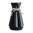 thumbnail image 2 of Imitation Porcelain High-Rim Vase, Elegant Plastic Flower Holder for Dried Floral Arrangements, Chic Decorative Vase for Home Decor, Modern Style Accents for Living Room or Office (Black), 2 of 7