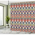 thumbnail image 5 of Ambesonne Ikat Shower Curtain, Ceremonial Native Art, 69"Wx70"L, Red Blue Orange, 5 of 5