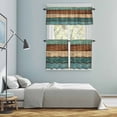 thumbnail image 6 of Green Brown Wood Grain Kitchen Curtains Valances and Tiers Set of 3 Vintage Green Brown Khaki Teal Wood Stripes Tier Curtains and Valance with Rod Pocket for Small Windows, 27.5"x36", 6 of 9