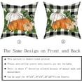 thumbnail image 4 of Fall Pillow Covers 18x18 Inch Set of 2 White Orange Pumpkin Eucalyptus Leaf Black Buffalo Plaid Decorative Throw Pillows Autumn Themed Pillow Cases Cotton Cushion Cover Decor for Couch Bed Sofa, 4 of 5