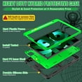 thumbnail image 3 of Dteck Case for iPad Pro 11 inch 4th/3rd/2nd/1st Gen/iPad Air 4th/5th Gen 10.9",Shockproof Rugged Rubber Kids Friendly Case Pencil Holder Stand Cover for iPad Pro 11 2022/2021/2020/2018,Black+Green, 3 of 8