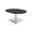 Asian Night w/Silver Base, variant on Small Racetrack Shaped Coffee Table With Square Metal Base 34X45