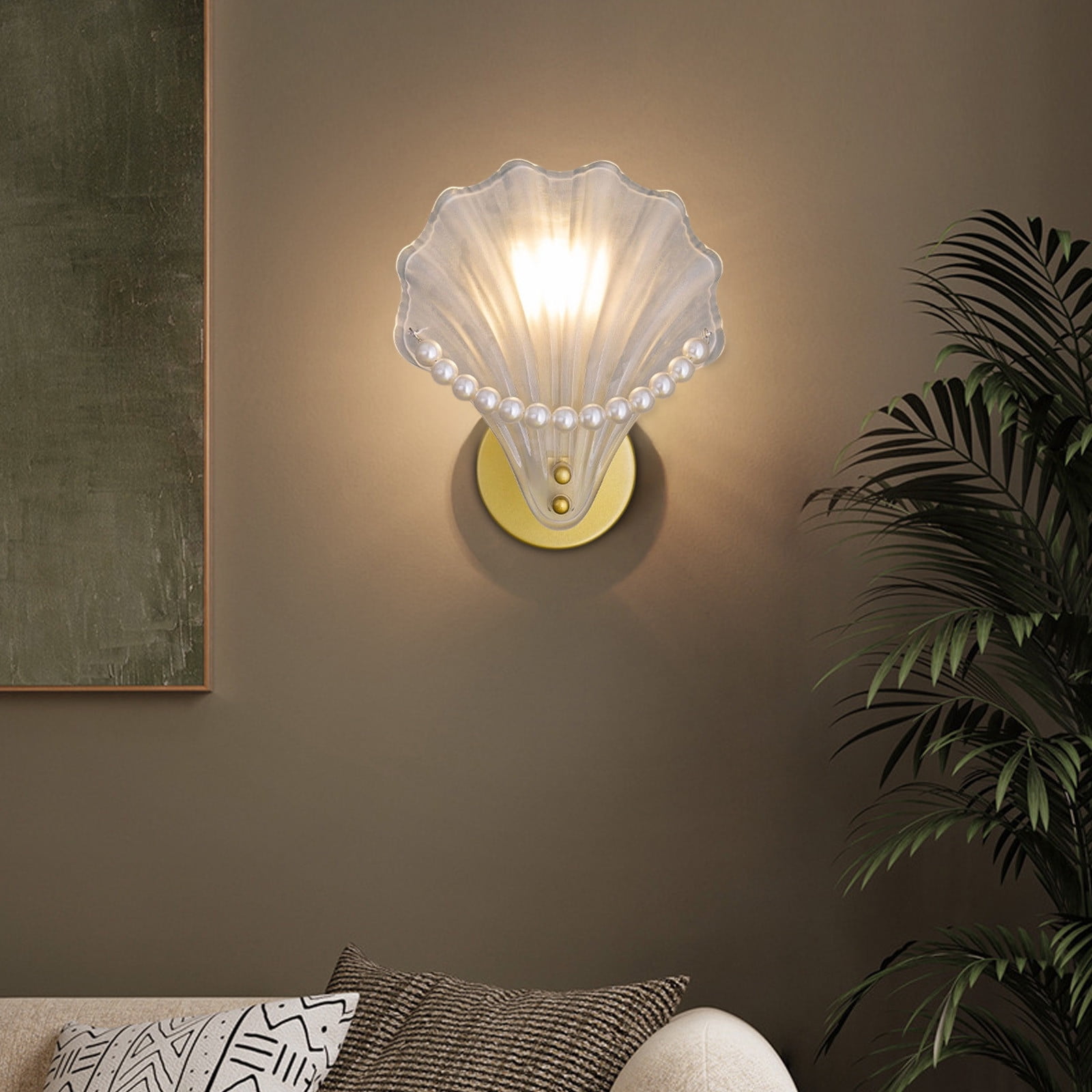 Giunmcul Modern LED Wall Sconce Gold Iron Wall Lamp Warm Light Vanity Mirror Light for Bathroom Corridor Bedroom Living Room Hotel Entry Hardwired 1 Pack 9.1x7.9in