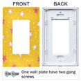 thumbnail image 3 of Yayeee Rocker Switch Wall Plate 2-Gang 4.7"x4.6" Home Decorative Outlet Cover, White Stars, 3 of 6