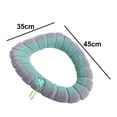 thumbnail image 2 of Double Color Soft Toilet Seat Cover Pad Warmer Stretchable Thicker Washable Cloth, 2 of 5