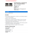 thumbnail image 2 of Front Brake Pad Set - Compatible with 1988 - 1991 Mitsubishi Montero 1989 1990, 2 of 2