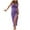 DT-Purple, variant on Women's Solid Color High-Slit Maxi Dress, Sleeveless, Casual Beach & Evening Wear, Lightweight Rayon Blend, Fit & Flare, Contrast Hem