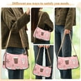 thumbnail image 4 of FORMRS Womens Shoulder Bag with Chain Strap Clutch Purse Cute Tote Handbag, Brown Hand Drawn Cups, 4 of 7