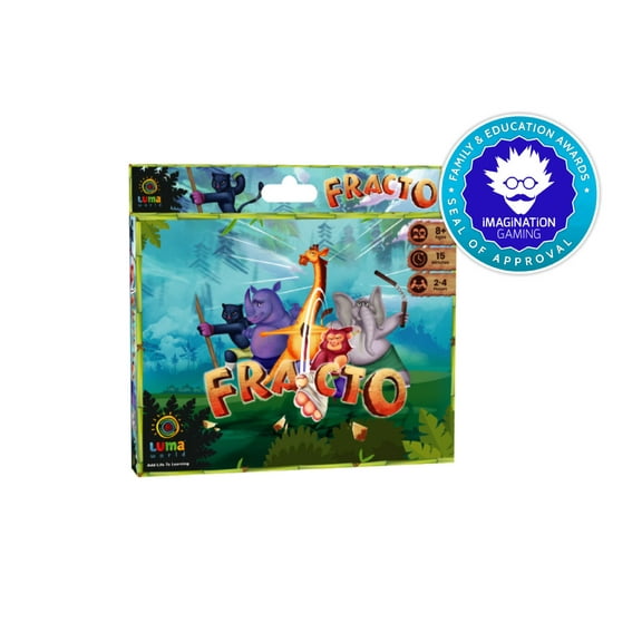 Luma World Fracto Educational Card Game for 8  Years to Learn Fractions, Mental Math, Memory and Communication, Visual and Number Cards Included, 15 Minutes Game and 2-4 Players, Set of 80 Cards