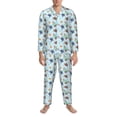 thumbnail image 3 of Zufioo Turtle Mens Pajamas Set, Mens Long-Sleeved Pajama and Pajama Pants,Pajamas Para Hombres,Men's Sleepwear-Medium, 3 of 7