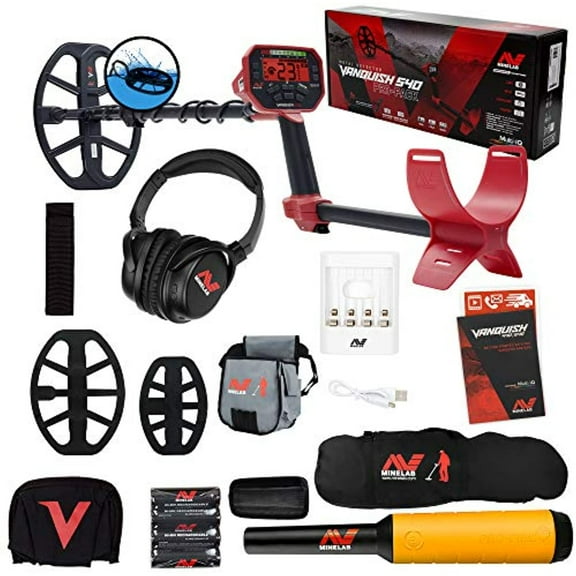 Minelab VANQUISH 540 Pro Pack Detector w/ Pro-Find 20 Pinpointer, Bag, Pouch