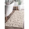 thumbnail image 2 of nuLOOM Vine Swirls Maisha Shag Runner Rug, 2' 6" x 6', Cream, 2 of 4