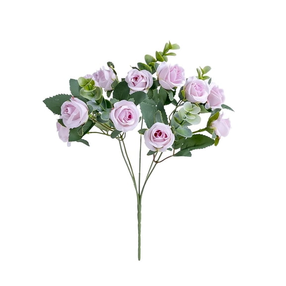 Fake Artificial Roses 6 Pack 12 Inch Silk Plastic Rose Bouquets Bulk Realistic Flowers for Wedding Bridal Party Home Office Vase Centerpiece Table Decor DIY