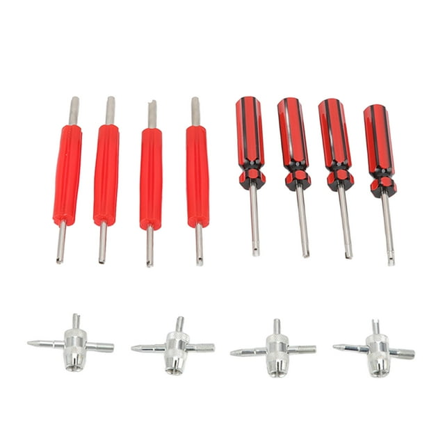 12 piezas herramienta de instalación de extracción de vástago de válvula de neumático llave de doble cabeza única Universal para coche camión motocicleta bicicleta Jadeshay A