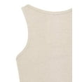 thumbnail image 5 of J. METHOD Women's Tank Top Sleeveless Racerback Basic Stretch Comfy Slim Fitted Ribbed Knit Tops Workout Yoga T Shirt NEWT386 Heather Beige S, 5 of 6