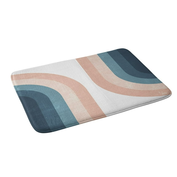 Society6 Emanuela Carratoni 70S Rainbow Bath Mat 34" x 21"