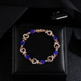 thumbnail image 3 of Pulsera En Forma De Corazón Para Mujer, Joyería Nupcial De Amor Para Boda Con Flores Cortadas Y Pulseras De Diamantes, Regalos Para Damas, Niñas Y Amigas seitruly AP006767-03, 3 of 6