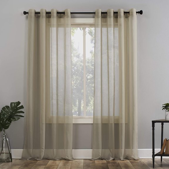 XIACOCO-White Sheer Curtains 84 Inches Long 2 Panels Set, Sheer White Curtains For Living Room/Bedroom, Rod Pocket Voile Sheer Panel Drapes, 2Pcs, Each 42" W X 3337" L