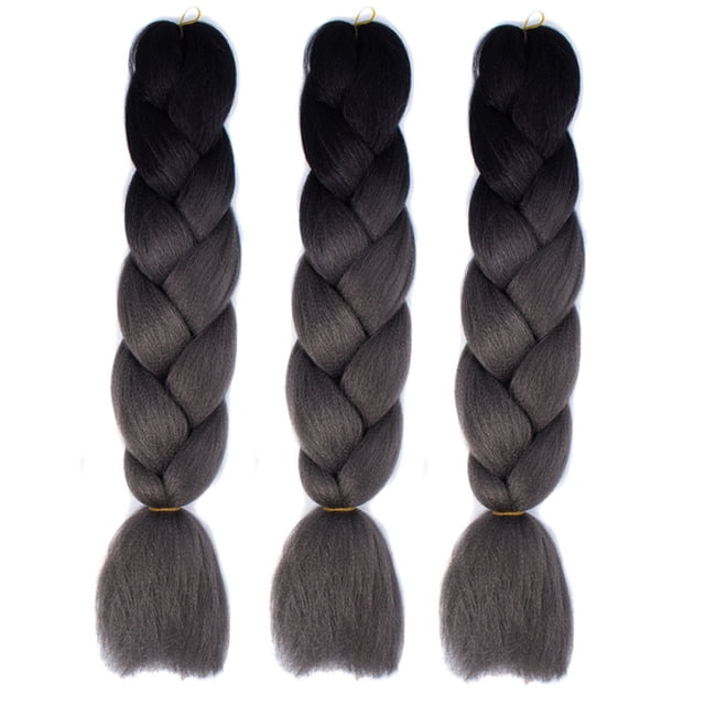 EGNMCR Perruques Cheveux Humains 1 Pce Nouvelle Mode Femmes Dégradé Longue Tresse Ondulée Perruques de Fête L Perruque