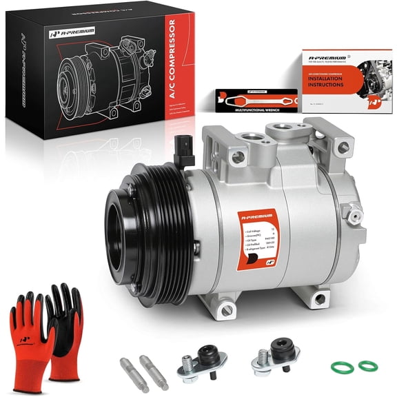 A-Premium AC Compressor with Clutch Compatible with Jeep Wrangler 2012-2017 Wrangler JK 2018 Ram 1500 2013 V6 3.6L