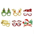 thumbnail image 1 of Gafas de terre, novedad, accesorios para fotografía, sombreros de Santa Claus, gafas , accesorios para fotografía, divertidos adornos navideños, disfraz - 6 piezas 6 PCS, 1 of 7