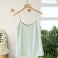thumbnail image 3 of Ohufall Cotton Pajama Tank Tops for Women Summer Solid Casual Sleeveless Cami Pj Shirt Soft Comfy Home Sleepwear Women's Camisole Loungewear, 3 of 5