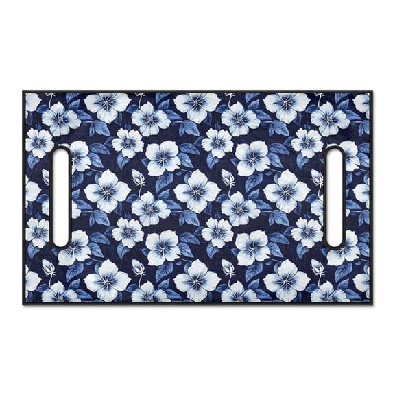 Garronmavis Blue Hibiscus Golf Cart Seat Covers Travel Sports Golf Cart Seat Towel Blanket for 2-Person Seats, Easy to Install and Clean