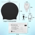 thumbnail image 4 of Silicone Large Swim Cap Set, TSV Adults Anti-Silp & Waterproof Swimming Hat with Nose Clip and Earplugs, Black, 4 of 6