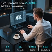 BREB Desktop Mini Gaming PC, intel core i5-1240P 32GB DDR5 RAM 1TB SSD, Black