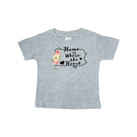 

Inktastic Pennsylvania Home is Where the Heart is with Watercolor Gift Baby Boy or Baby Girl T-Shirt