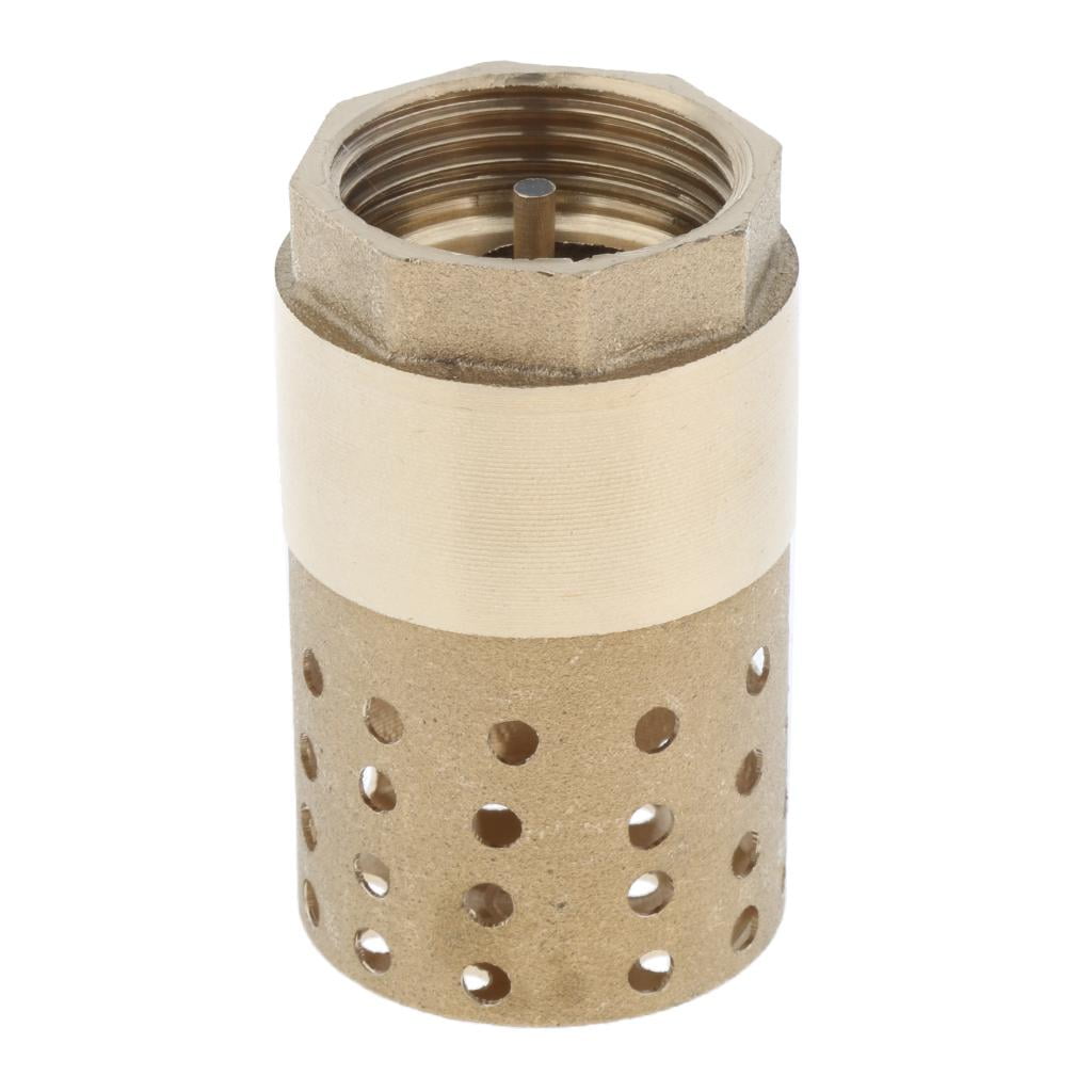 Valves & Manifolds Brass Foot Valve Mesh Check Valve w/ Holes Strainer Filter DN25 1Inch
