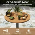 thumbnail image 4 of STARY Outdoor Side Table, Outdoor Dining Table of Patio Furniture Set, Plastic Wood-like Top Outdoor Bistro Table for Lawn, Deck, Backyard, Poolside, 4 of 8