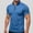 Blue, variant on Workout Men's Oversized T-Shirts Blue Cotton Short Sleeve Shirt Quarter Zip Pullover Relaxed Fit Mock Neck Summer Tops