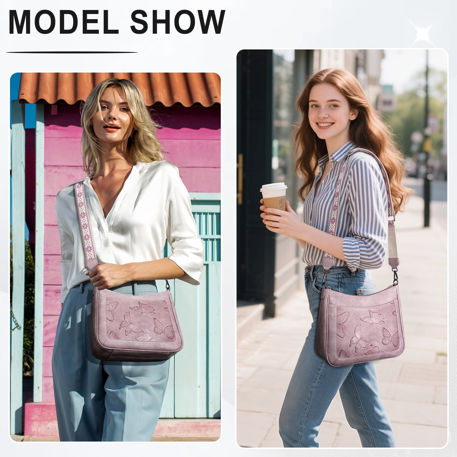 APHISON Trendy Crossbody Bags for Women Small Shoulder Handbags, Ladies Classic Messenger Bag Crossbody Purse with With Adjustable Shoulder Strap