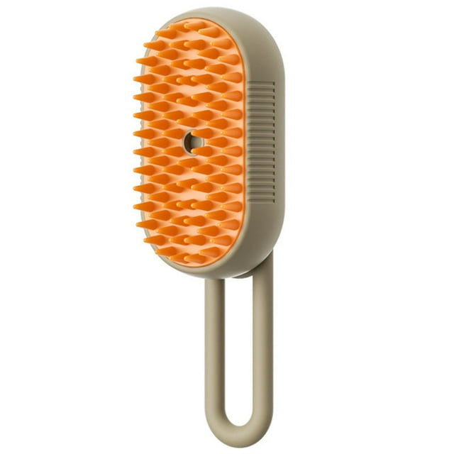 Fiudx Cepillo Mascotas, Vapor Hermético En Eliminar El Vello, Peine Masajeador En Diseño y Aerosol, Cepillo Desenredante En Redondeados, Solución Alternativa En El Baño, para Perros y Gatos, Material