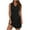 Black, variant on Erwazi Womens Short Sleeve Mini Dresses Summer Casual V Neck Tiered Swing Flowy Dress with Pockets