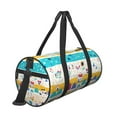 thumbnail image 3 of Gaeub Funny Farm Lightweight Travel Cylinder Bag Gym Tote Bag Sports Training Duffle Bag with Pockets and Straps, 3 of 8
