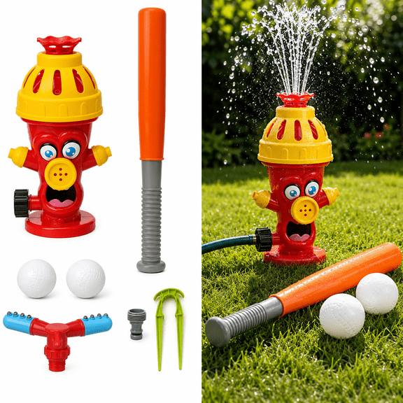 Water Sprinklers Outdoor Toy,Eye-catching Water Play Toy for Kids with Cartoon Design,Hydrant Sprinkler Water Toy Cute Multifunctional Sprinkler Toy for Kids Outdoor Play