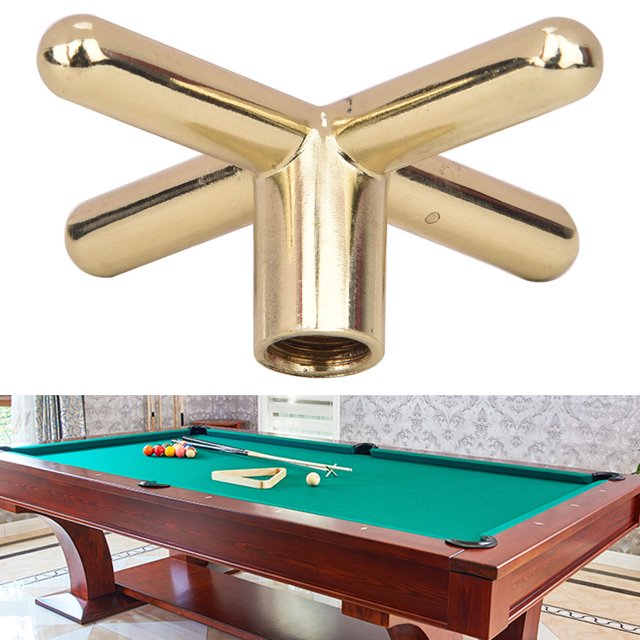Pool Bridge, Metal Copper Plating Anti Slip Billiards Snooker Pool Cue Rest Bridge Pool Cue Bridge Pool Bridge Stick Billiard Accessory for Most Pool Cue Sticks