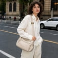 thumbnail image 2 of AOUNQ Crossbody Bags for Women,Retro Denim Bag,Ladies Leather Purses and Handbags,Fashion Shoulder Bag Hobo Bag Pocketbooks,Beige, 2 of 5