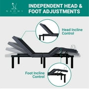 Idealbase Adjustable Bed Base, Adjustable Bed Frame with Remote, Smart Bed, Head and Foot Incline, 3 Speed Head & Foot Massage, Zero Gravity Bed - Twin XL