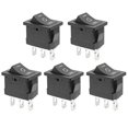 thumbnail image 1 of GFDYREE 5Pcs On/Off/On Boat Toggle Rocker Switch 3 Pin 3 Position Snap 12V 110V 250V, 1 of 6